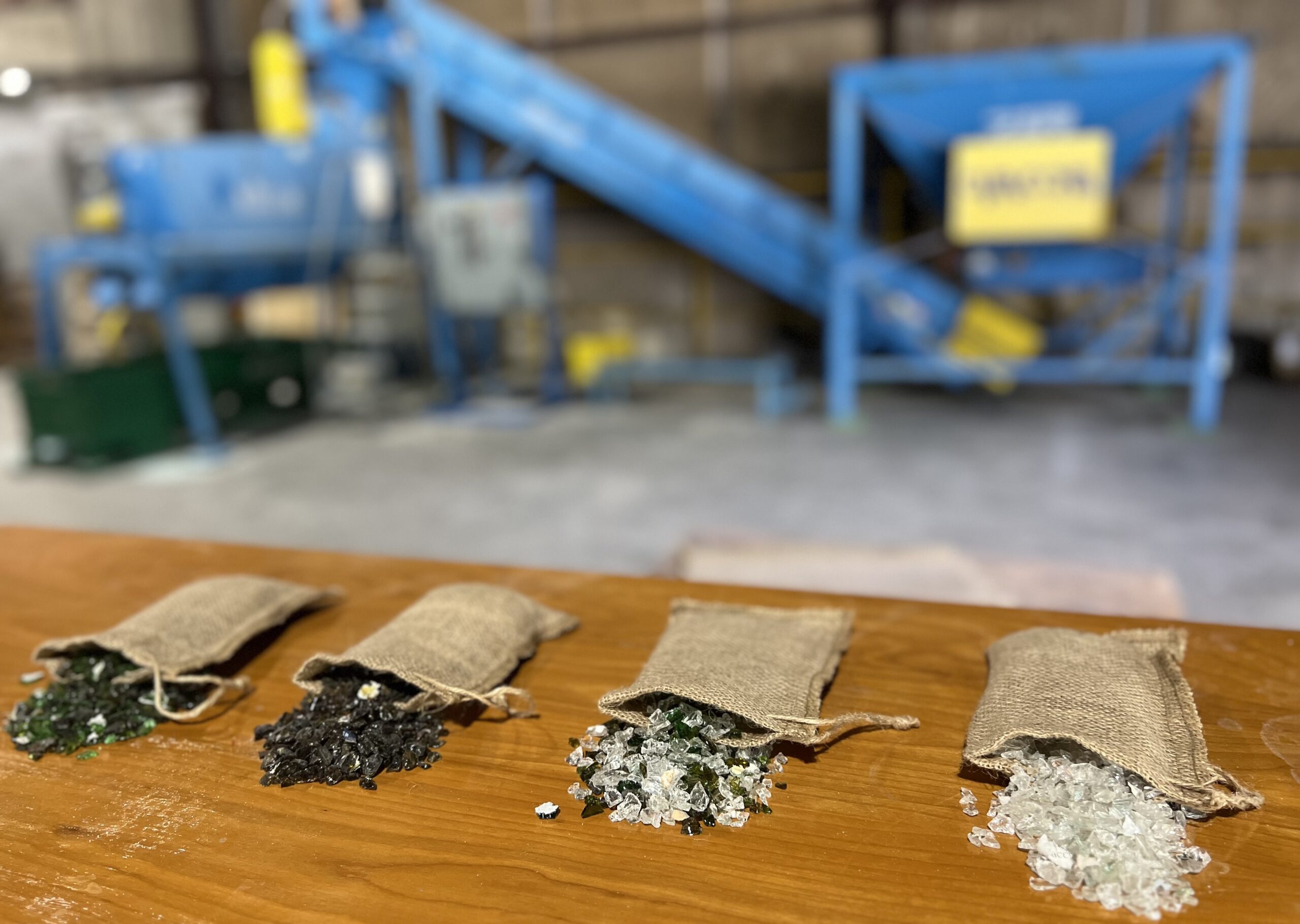 all colors-gravel bag spilled