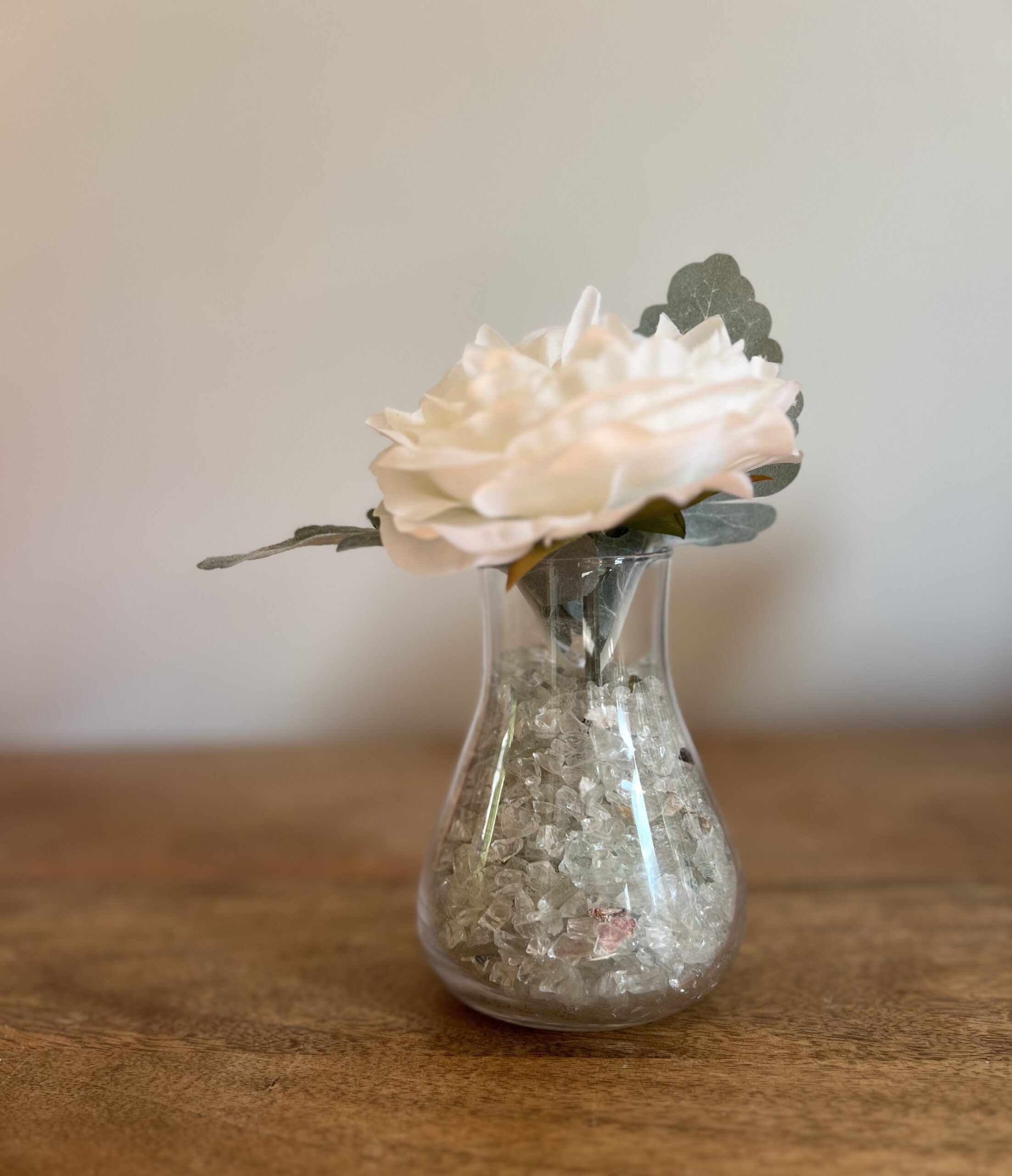 clear gravel vase